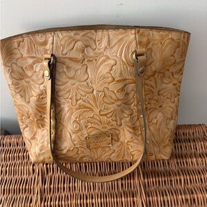 Genuine Tooled Leather Varsi Tote Bag